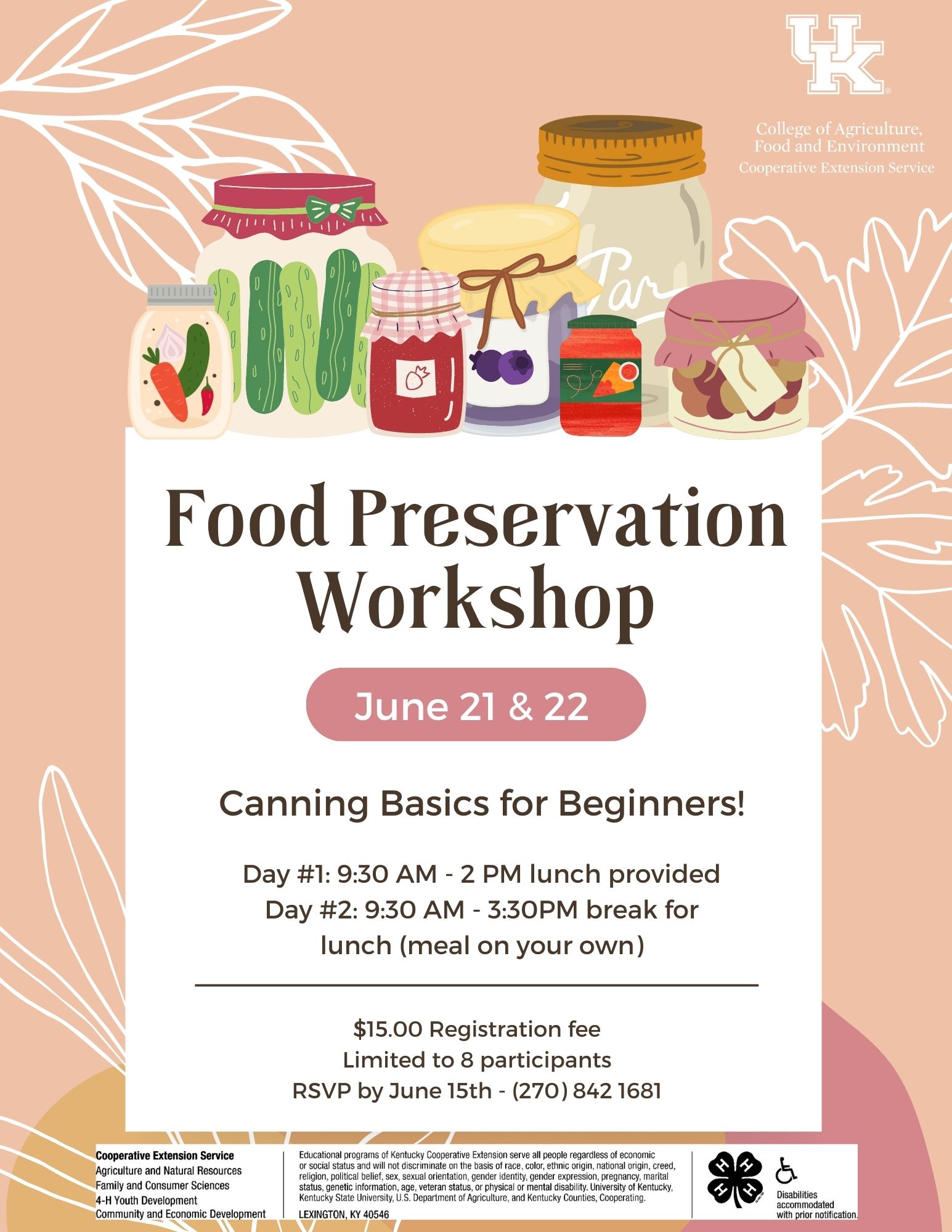 Food Preservation - Cooperative Extension: Food & Health