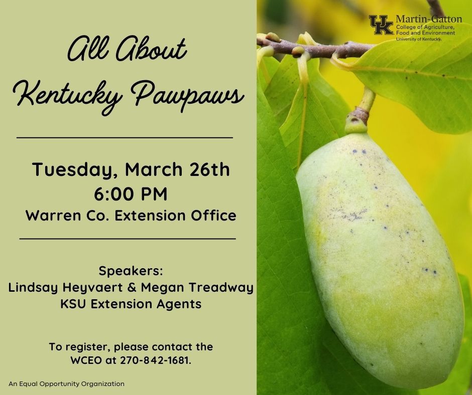 Pawpaw class march 26 6pm WCEO